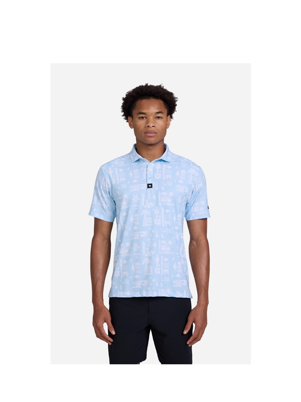 Bad Birdie Polo Shirt Mens Cool Blue Dry Heat Core Golf UPF 50+ Stretch Mens XL